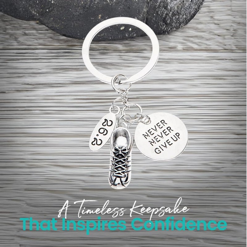 Infinity Collection Marathon Gifts - Never Give Up Runner Keychain, Running Jewelry, Marathon Jewelry, 26.2 Keychain - Image 5